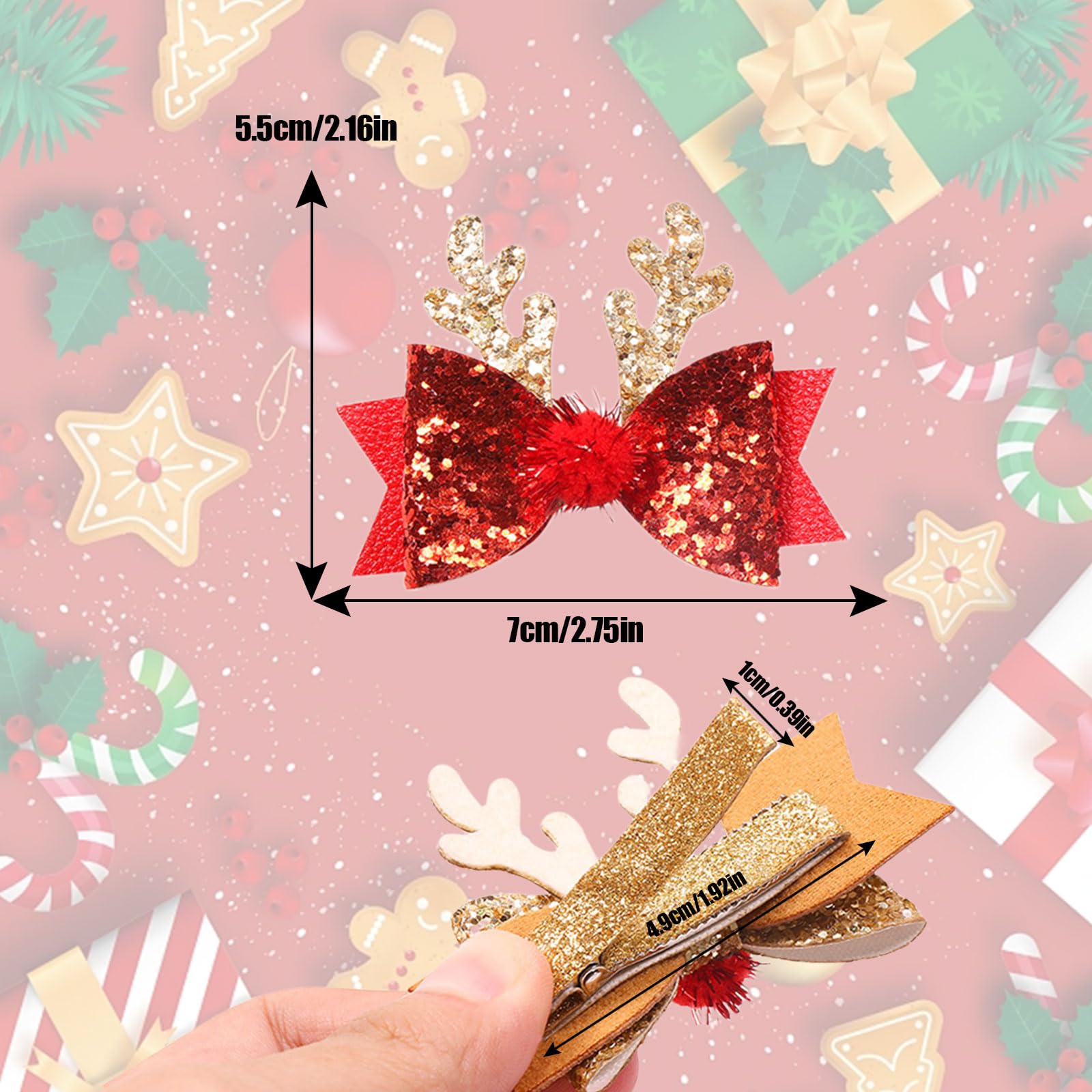 Amazon.co.jp: クリスマス ヘアアクセサリー 4個セット 鹿の角